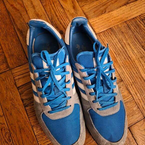 Adidas Men's Adistar Racer V22767 Sneakers Gray Blue Suede Running Shoes Size 11 - Picture 3 of 10